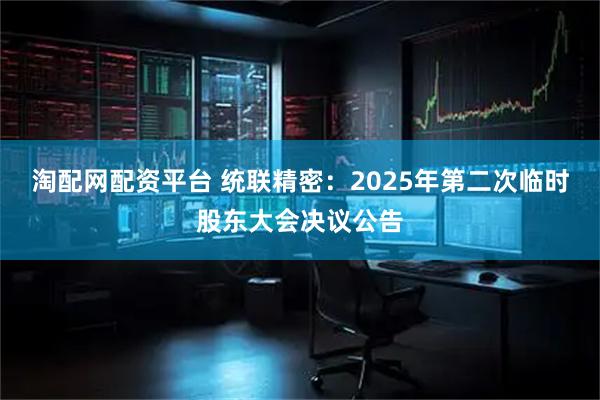 淘配网配资平台 统联精密：2025年第二次临时股东大会决议公告