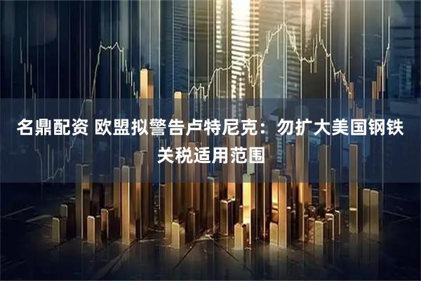 名鼎配资 欧盟拟警告卢特尼克：勿扩大美国钢铁关税适用范围